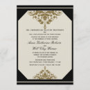 Search for black gold damask wedding invitations Classic