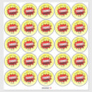 Search for cartoon superhero stickers Retro