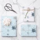 Search for blue snowflake wrapping paper White