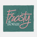 Search for frosty snowman blankets Candy cane