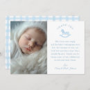 Search for new born thank you cards Blue