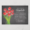 Recherche de tulipes rouges invitations Nuptiale