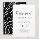 Search for black and white retirement invitations Calligraphy script