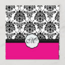 Search for monogram damask pink invitations Vintage