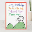 Search for volleyball birthday cards Cartoon