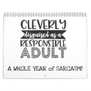 Search for adult calendars Black and white