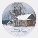 Search for winter cabin stickers Forest