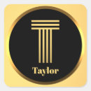 Search for monogram letter t stickers Black