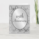 Search for lace wedding anniversary cards 25th