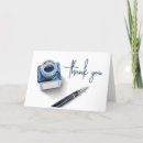 Search for pen and ink thank you cards Blue