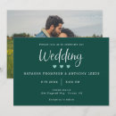 Recherche de dark green wedding invitations Moderne