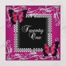 Search for black silver 21st birthday invitations Elegant