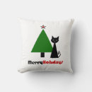 Search for black cat christmas pillows Festive