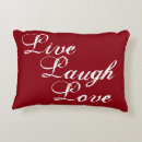 Search for live laugh love pillows Red