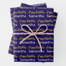 Search for dark blue wrapping paper Happy birthday