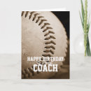 Search for baseball coach birthday cards Sports
