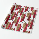 Search for leopard christmas wrapping paper Red