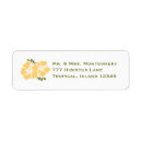 Search for yellow hibiscus return address labels Hawaiian