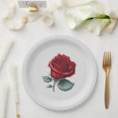 Search for beauty and the beast paper plates Red rose