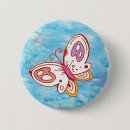 Recherche de papillons bleus badges Illustration