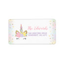 Search for rainbow unicorn return address labels Magical