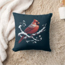 Recherche de cardinal coussins Aquarelle