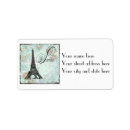 Search for french rose return address labels Eiffel tower