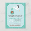 Search for stork baby boy shower invitations Bird