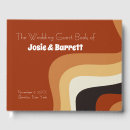 Search for retro wedding guest books Burnt orange