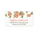 Search for peaches return address labels Peach baby shower