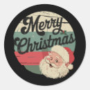 Search for vintage santa face stickers Snow