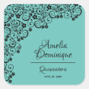 Search for turquoise and black stickers Elegant