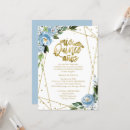 Search for dusty blue and gold invitations For her