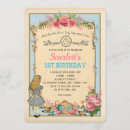 Search for vintage alice in wonderland birthday invitations Floral