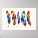 Search for boho feather art Colorful