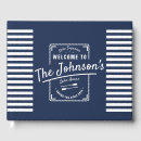Search for lake house guest books Navy and white