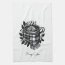 Recherche de café cuisine linges Noir et blanc