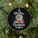 Search for vintage deer ornaments Santa