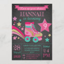 Search for roller invitations Pink roller skate