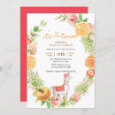 Search for floral twins baby shower invitations Llama