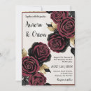 Search for burgundy black wedding invitations Watercolor burgundy floral