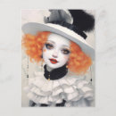 Recherche de pierrot le clown cartes postales Arlequin