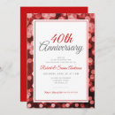 Recherche de 40 ans de mariage cartes invitations Moderne