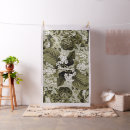 Search for vintage botanical fabric White