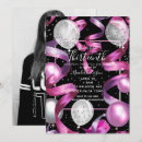 Search for pink black and silver glitter invitations Girls