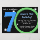 Search for mens 70th birthday invitations Blue