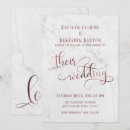 Search for marble and rose gold wedding invitations Script