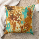Search for turquoise and brown pillows Western