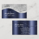 Search for metallic blue business cards Foil