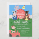 Search for childrens barnyard invitations Boy